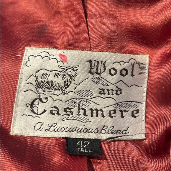 Moores Men’s Cashmere Wool Long Coat Gray Size 42T Lanificio Vallombroso Fabric - Picture 8 of 14